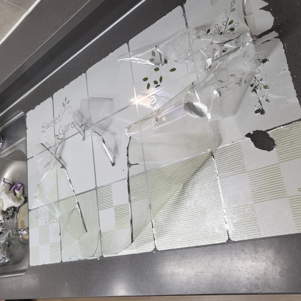 오래되고 시트지 붙인 싱크대 복구