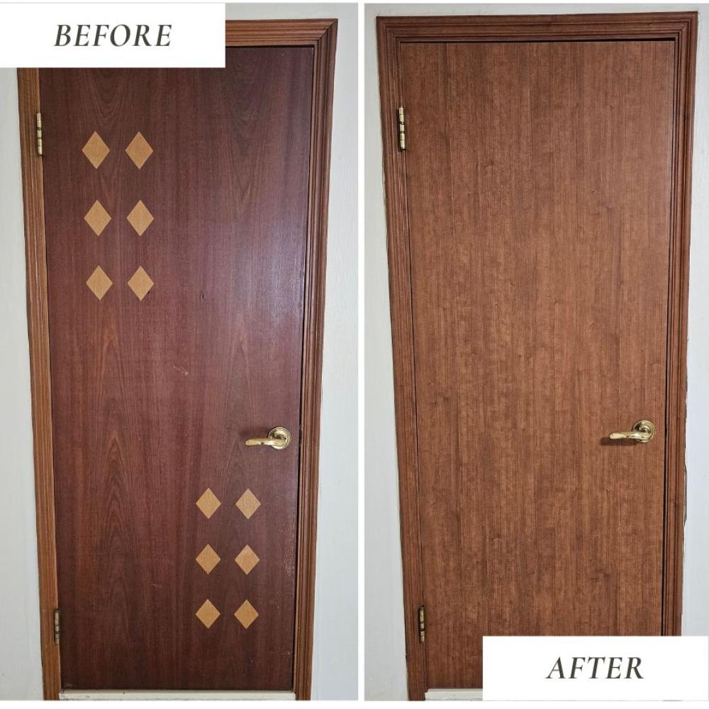 송파구 석촌동 빌라 화장실 문, 문틀 필름시공